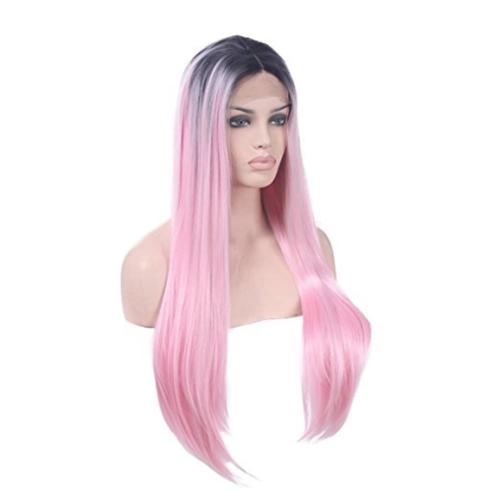 Ombre Pink Beauty Lace Front Wig - Thumbnail 2