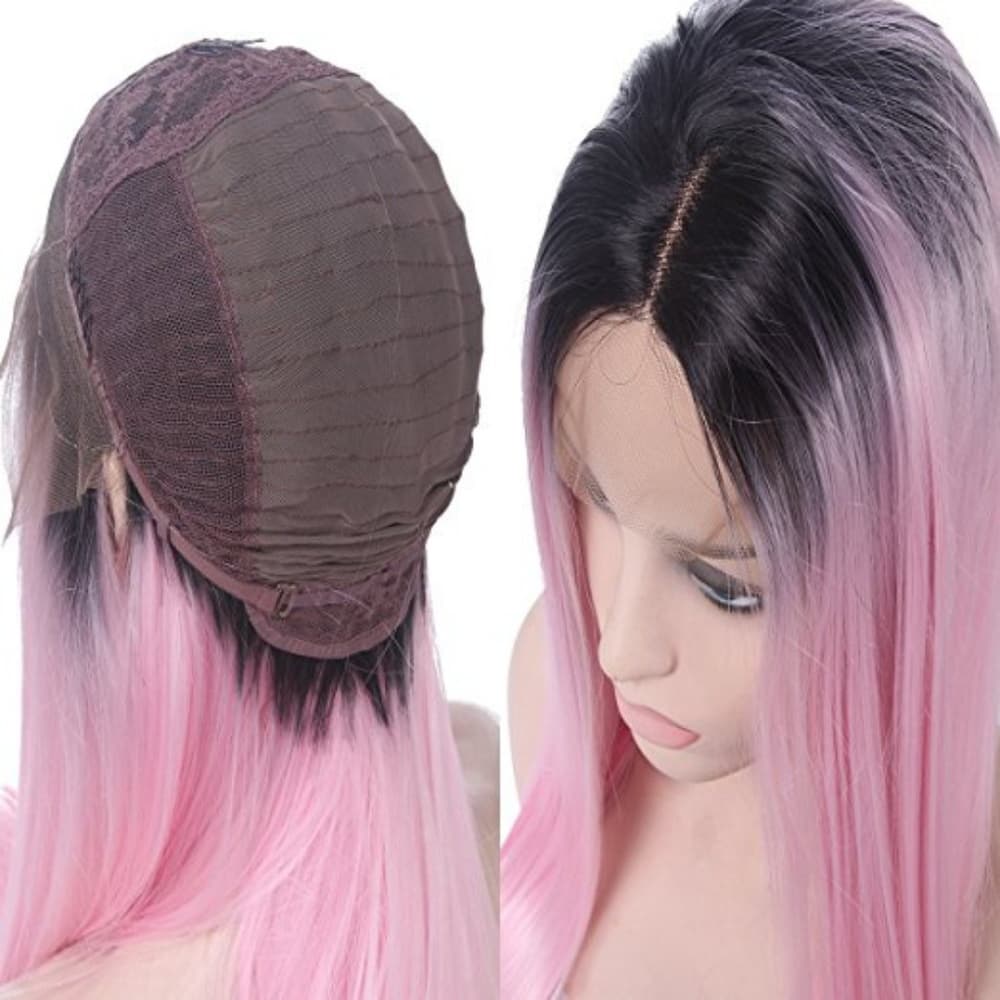 Ombre Pink Beauty Lace Front Wig - Thumbnail 6