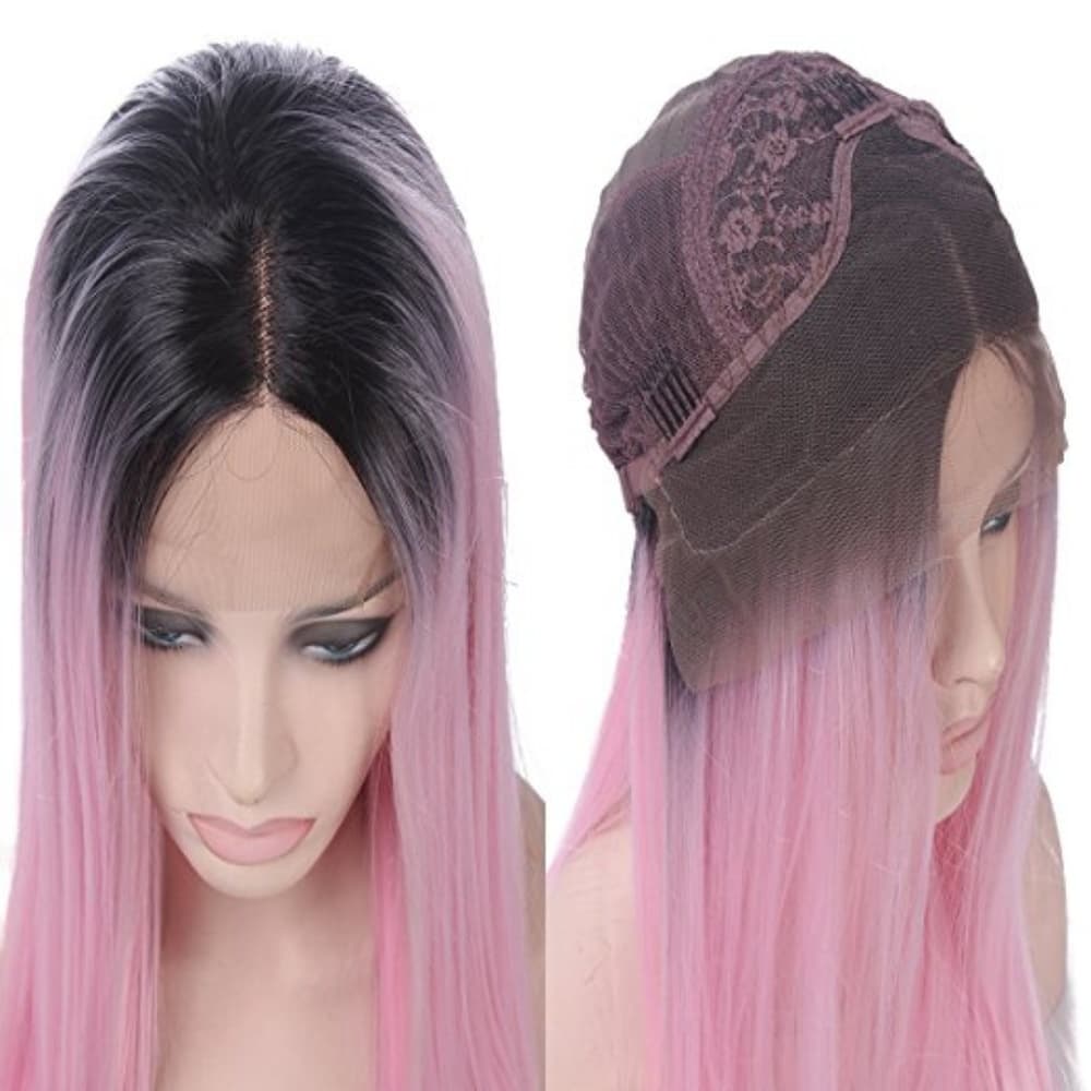 Ombre Pink Beauty Lace Front Wig - Thumbnail 3
