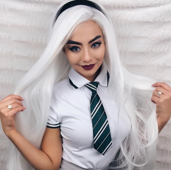 White Beauty Lace Front Wig - Thumbnail 4