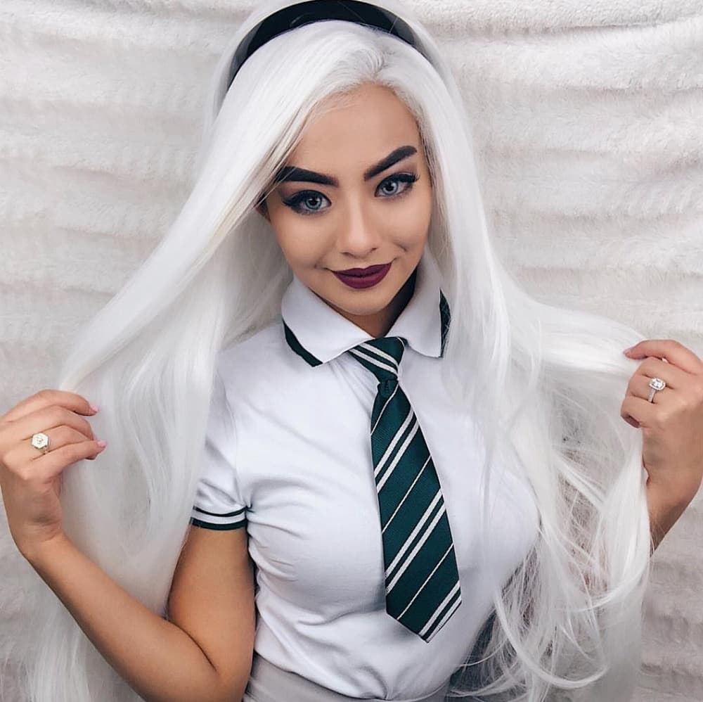 White Beauty Lace Front Wig - Thumbnail 3