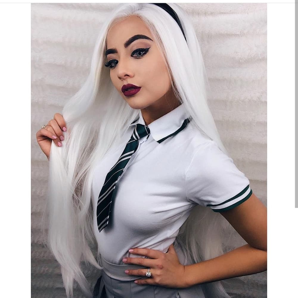 White Beauty Lace Front Wig - Thumbnail 2