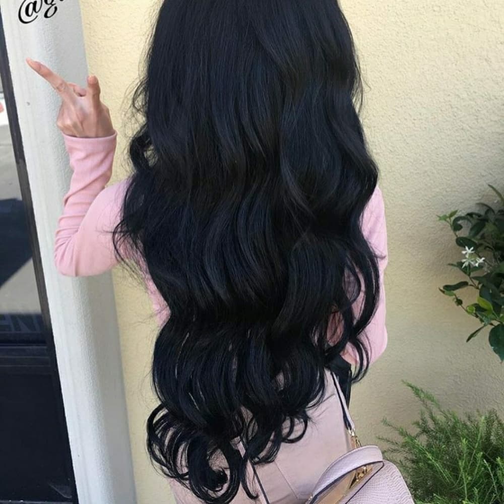 Black Bodywave Lace Front Wig - Thumbnail 8