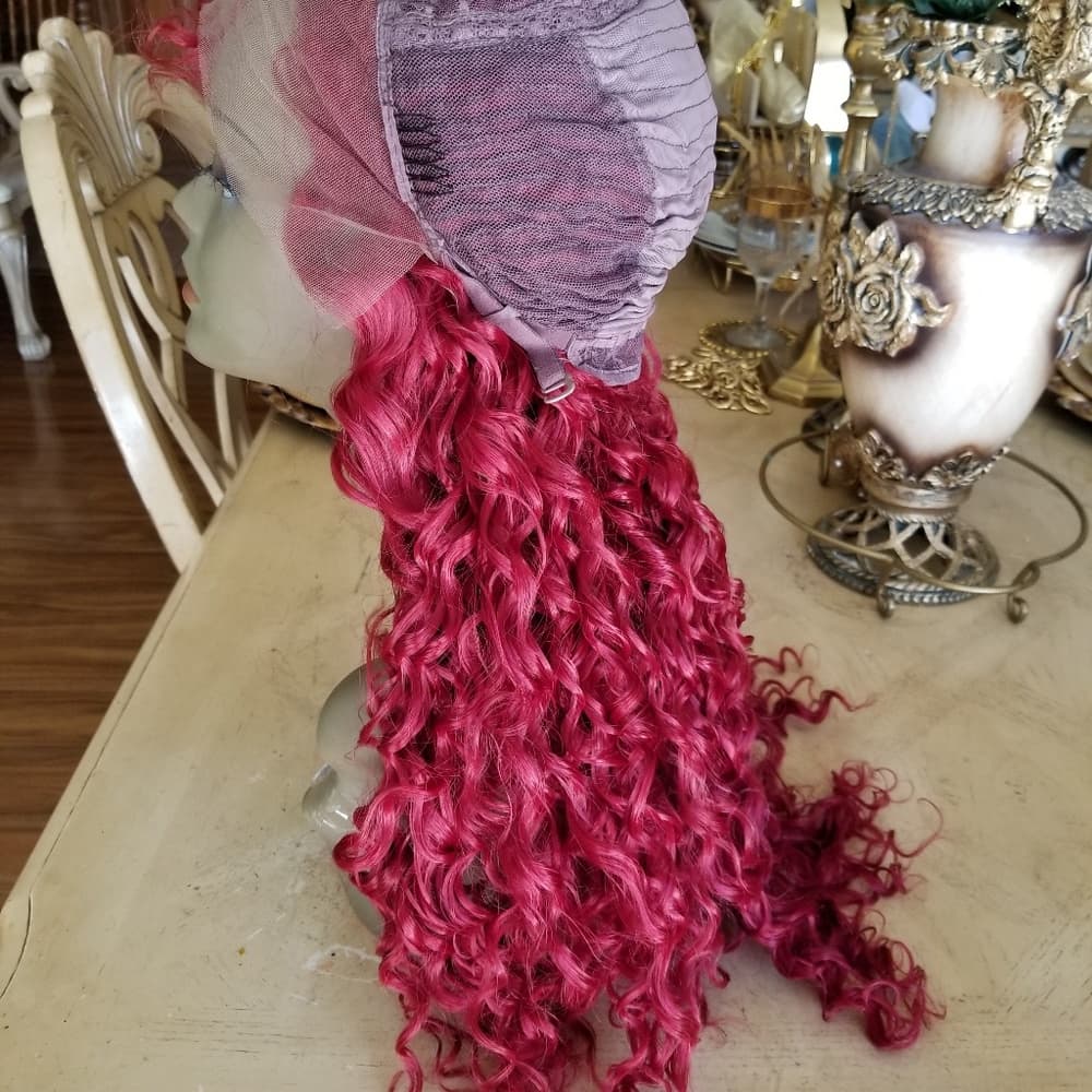 Burgundy Curly Beauty Lace Front Wig - Thumbnail 7