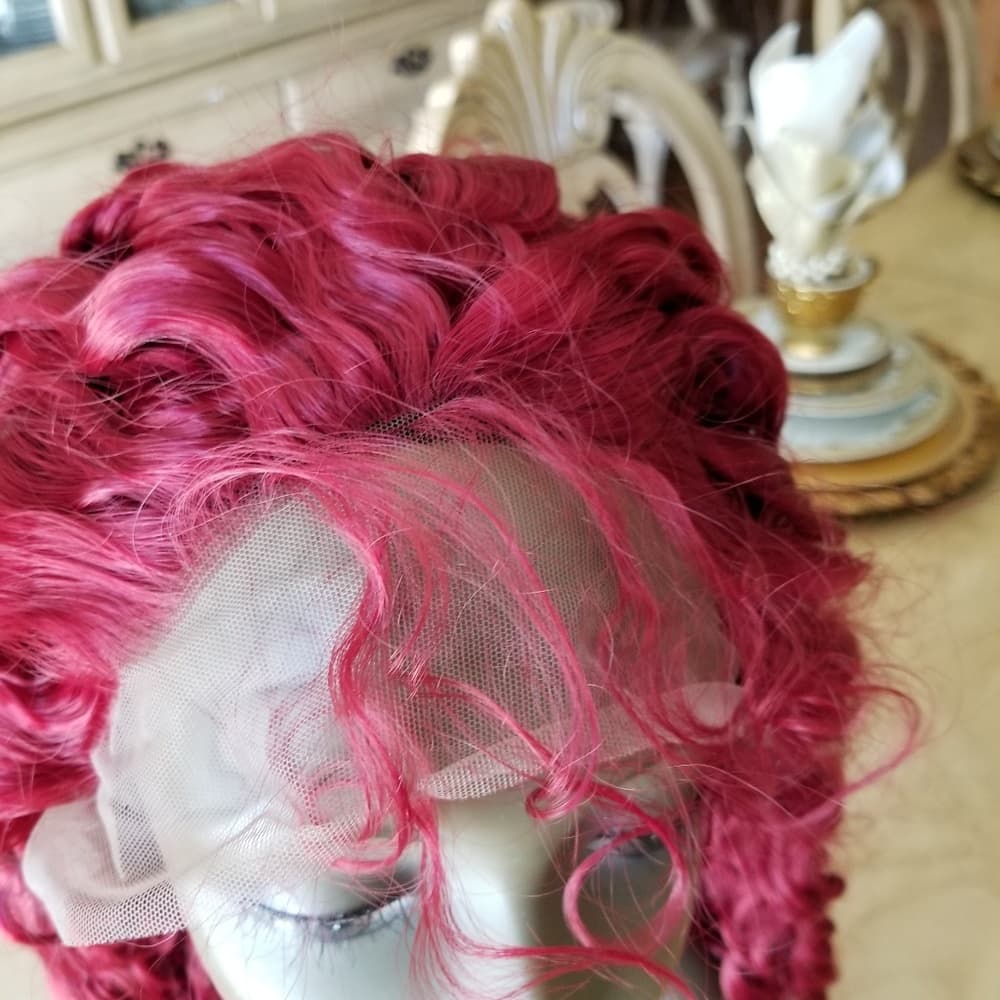 Burgundy Curly Beauty Lace Front Wig - Thumbnail 6