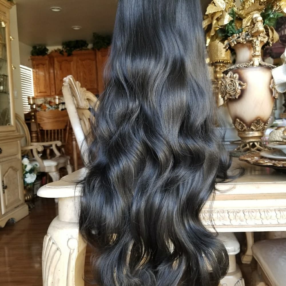 Black Bodywave Lace Front Wig - Thumbnail 5