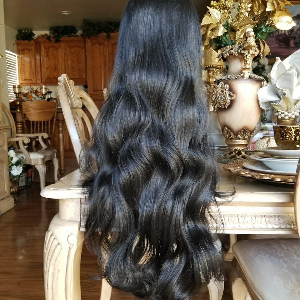 Black Bodywave Lace Front Wig - Thumbnail 6