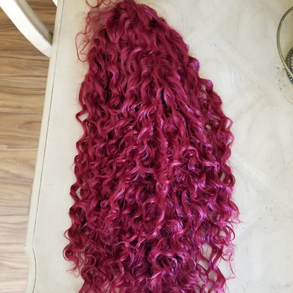 Burgundy Curly Beauty Lace Front Wig - Thumbnail 5