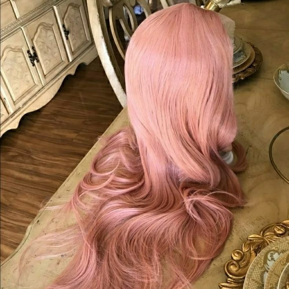 Pink Layered Beauty Lace Front Wig - Thumbnail 3
