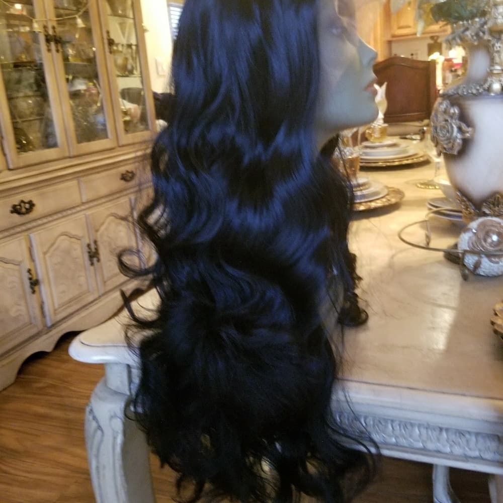 Black Bodywave Lace Front Wig - Thumbnail 2