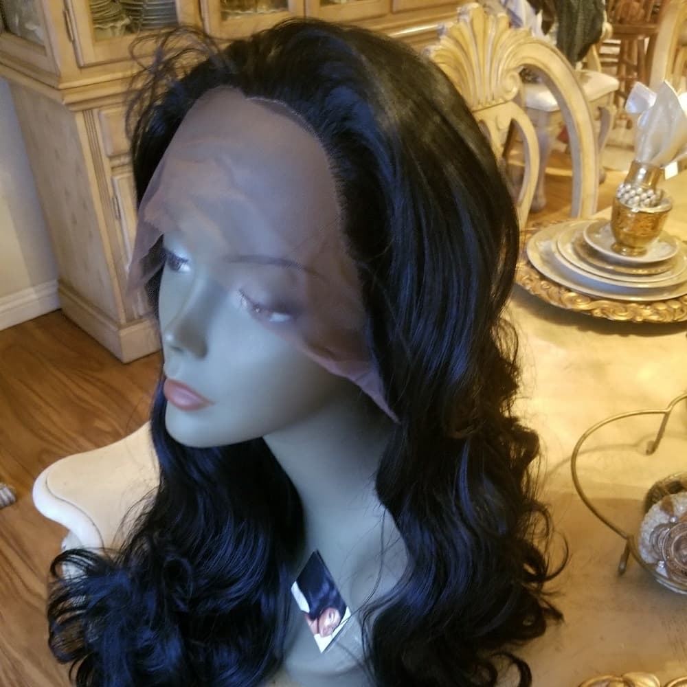 Black Bodywave Lace Front Wig - Thumbnail 4
