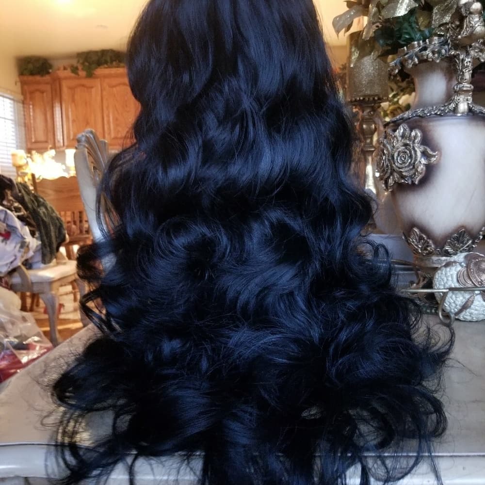 Black Bodywave Lace Front Wig - Thumbnail 3
