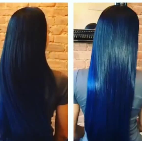 Black Straight Full Head Clip in Extension - Thumbnail 4