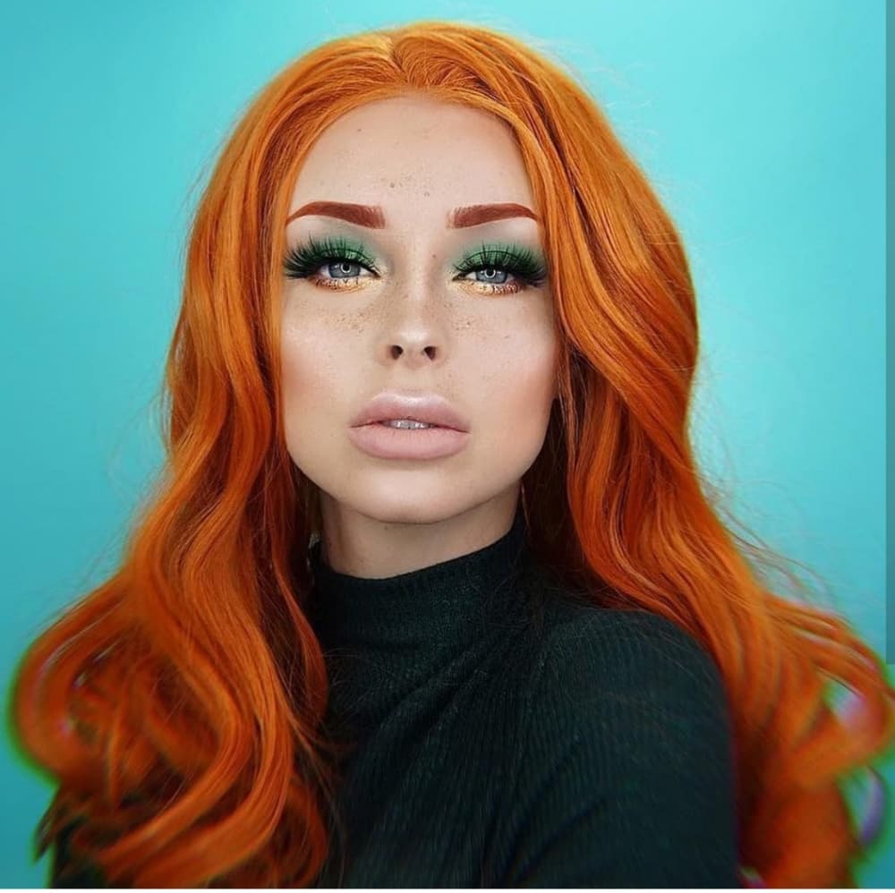 Pumpkin Orange Lace Front Wig