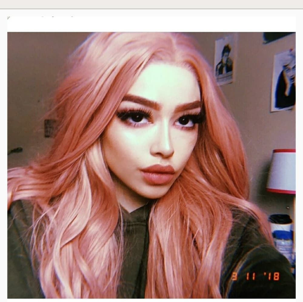 Pink Layered Beauty Lace Front Wig - Thumbnail 7