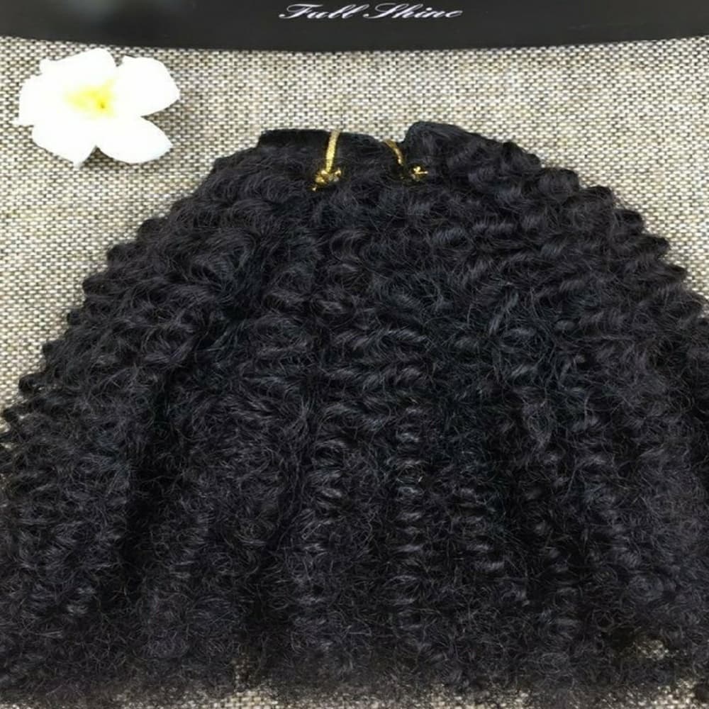 Afro Curly 14 inch Full Head Clip in Extension - Thumbnail 2