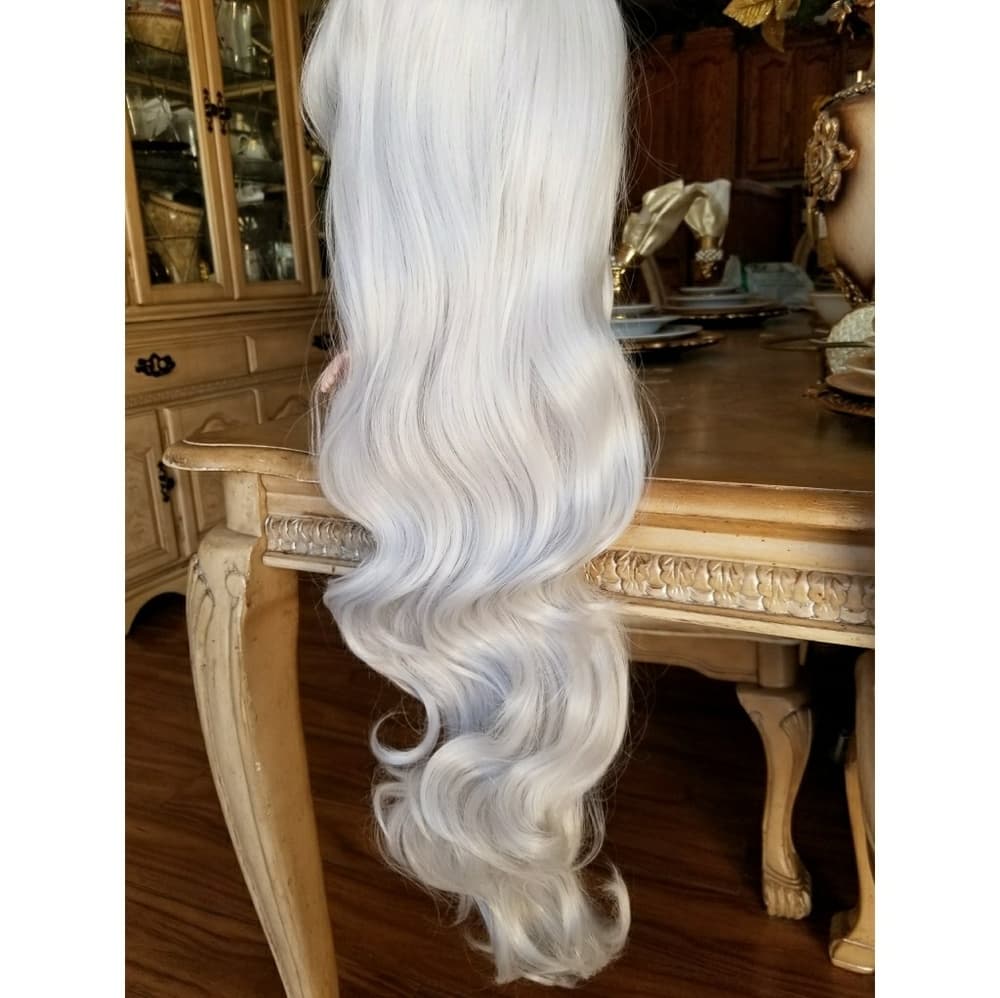 White ChiffonGray Beauty Wig - Thumbnail 4