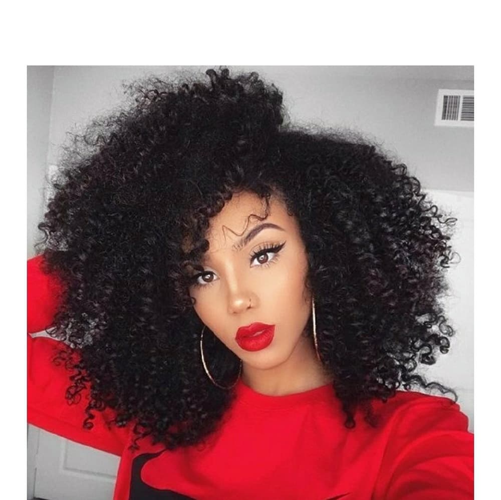 Afro Curly 14 inch Full Head Clip in Extension - Thumbnail 5