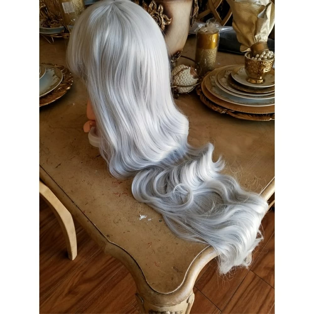 White ChiffonGray Beauty Wig - Thumbnail 5