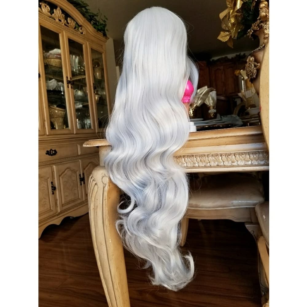 White ChiffonGray Beauty Wig - Thumbnail 2