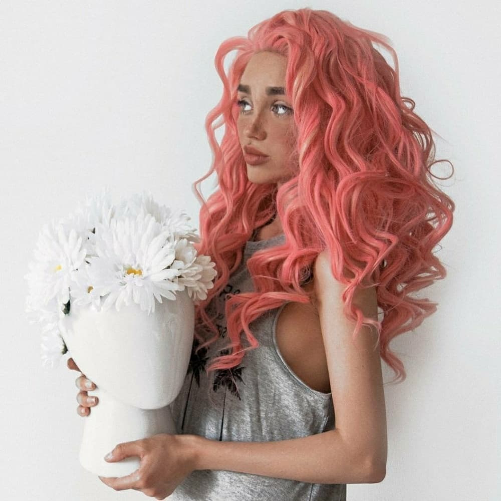Pink Beauty Lace front Wig 22-24 inches - Thumbnail 4