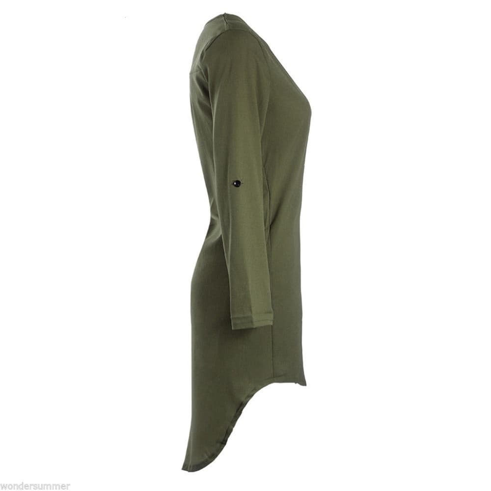 Mini Tunic Oversized Long Sleeve Dress - Thumbnail 5