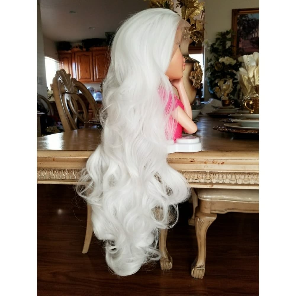 White Wavy Beauty Lace Front Wig 22-26 inches!! - Thumbnail 3