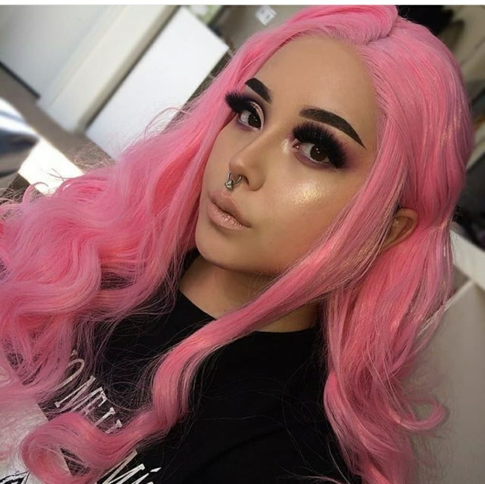 Pink Beauty LaceFront Wig Wig 22-24inches - Thumbnail 5