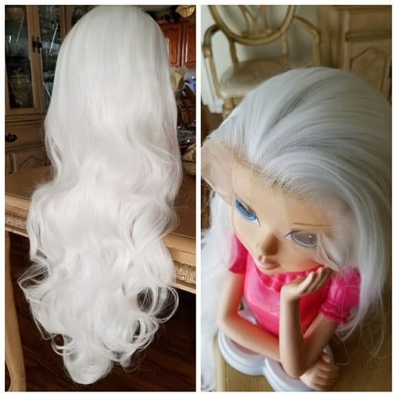 White Wavy Beauty Lace Front Wig 22-26 inches!! - Thumbnail 7