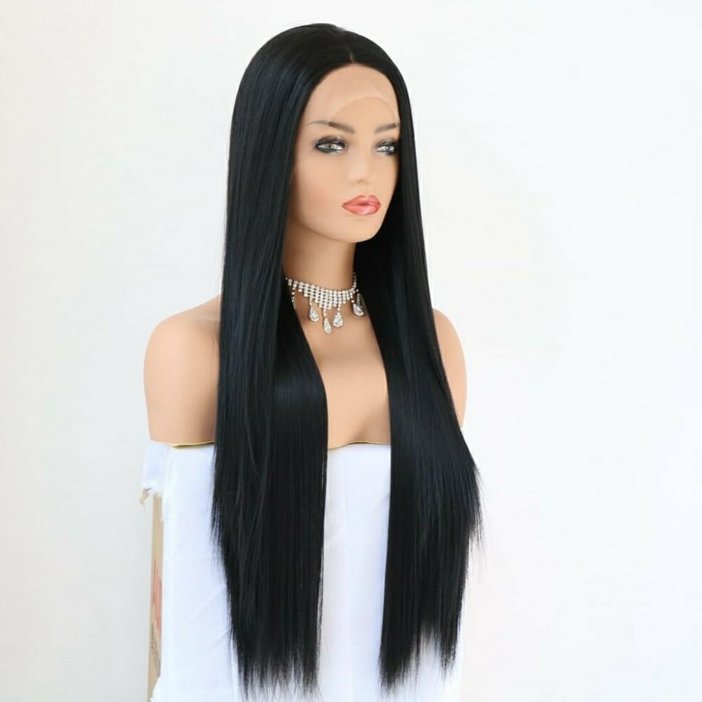 Black Straight Beauty LaceFront Wig - Thumbnail 2