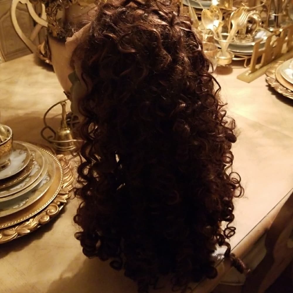 Brown Curly Lace Front Wig 20inches - Thumbnail 3