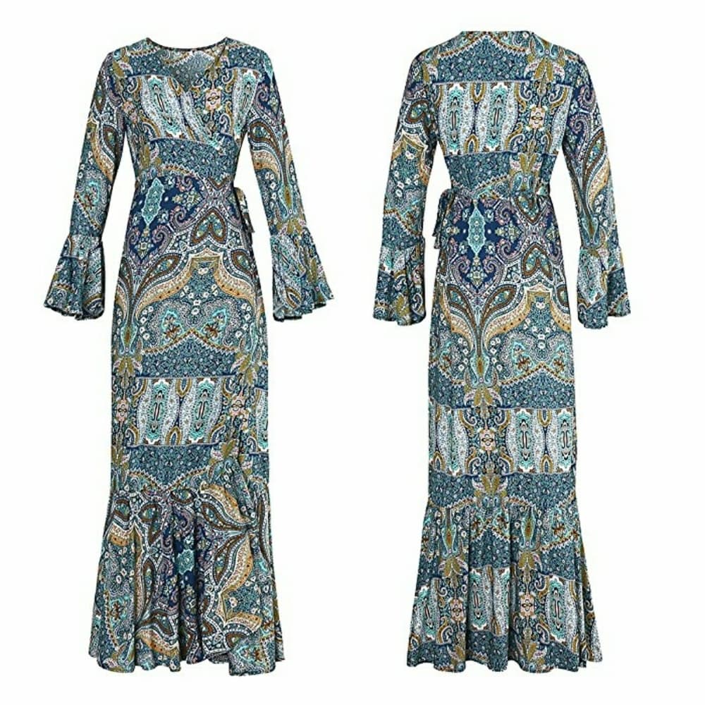 Blue Beauty Bohemian Dress - Thumbnail 2