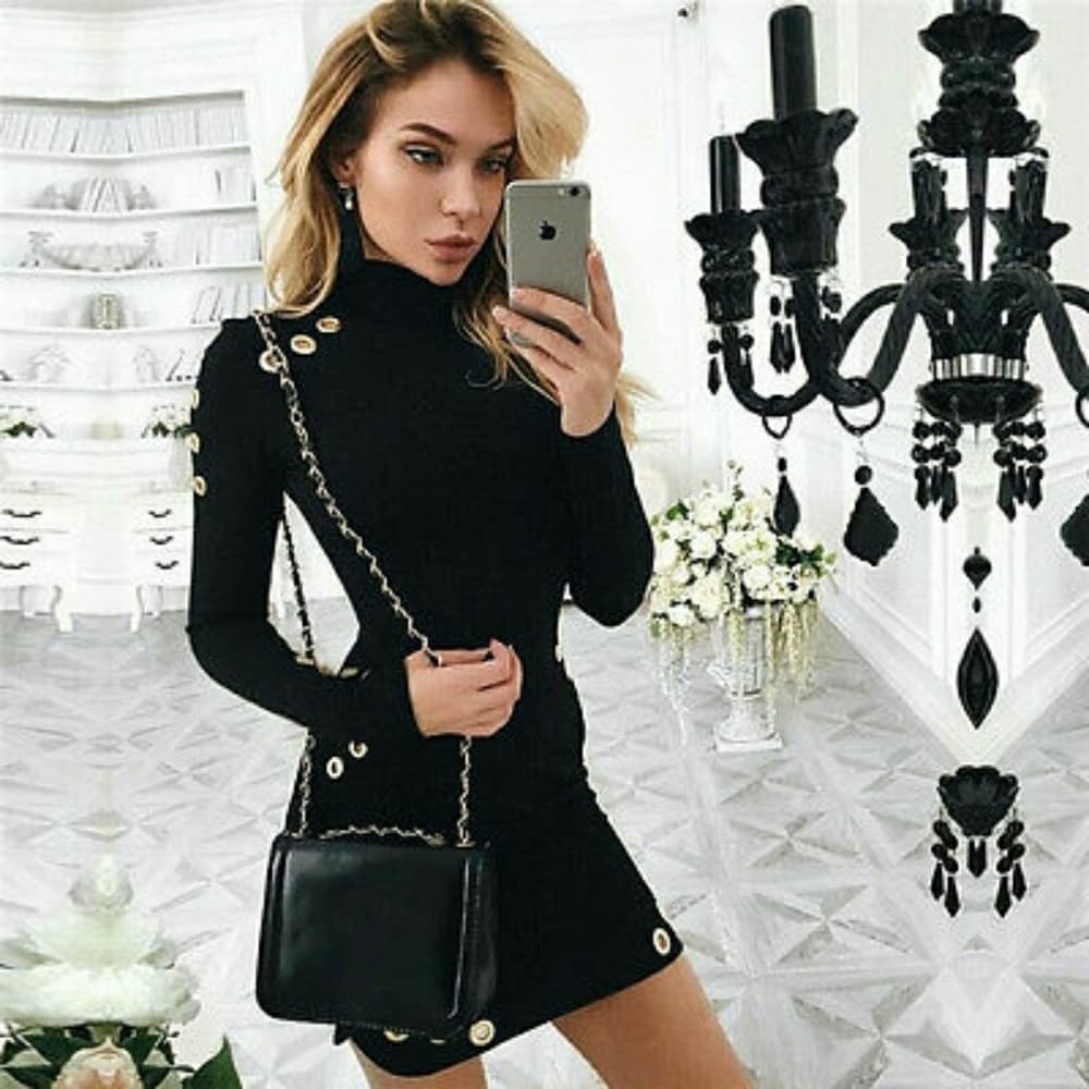 Black Beauty Bodycon Dress - Thumbnail 4