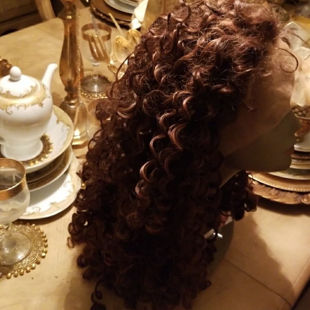 Brown Curly Lace Front Wig 20inches - Thumbnail 6