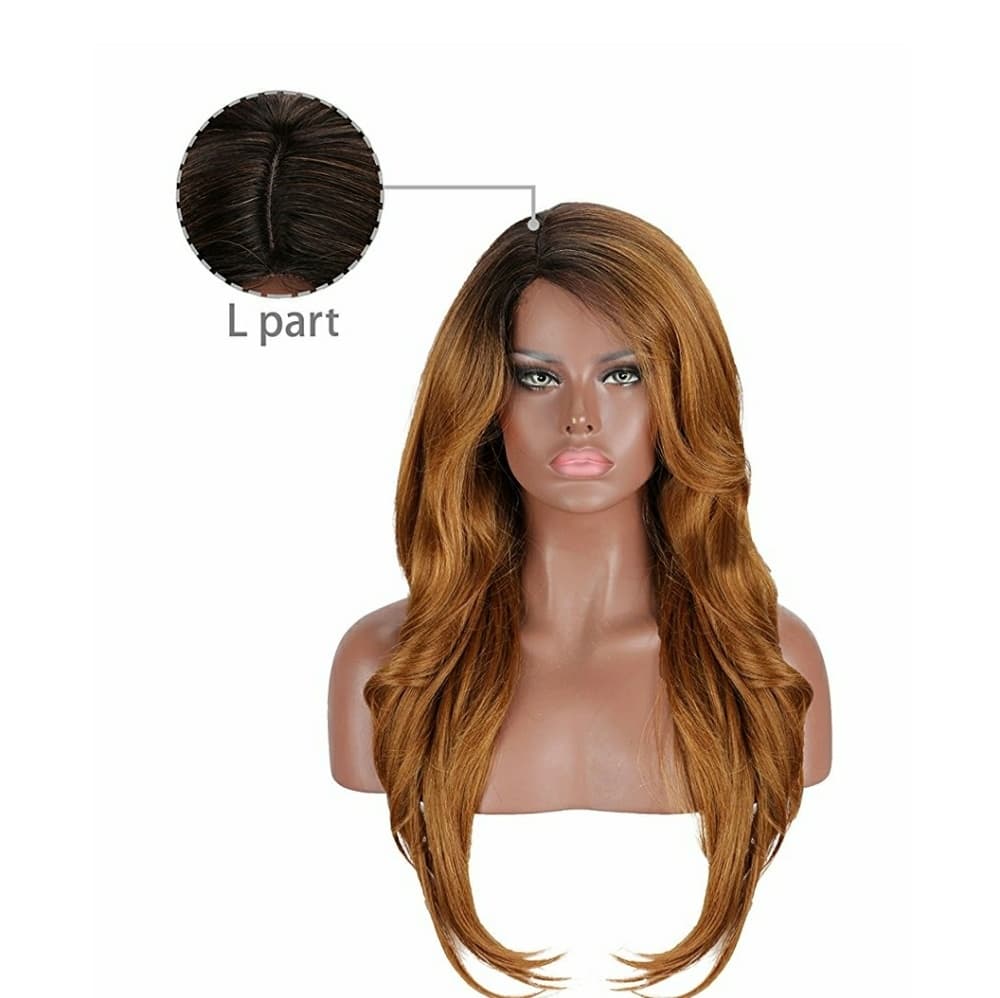 Yaki Synthetic Ombre Brown Wig - Thumbnail 3