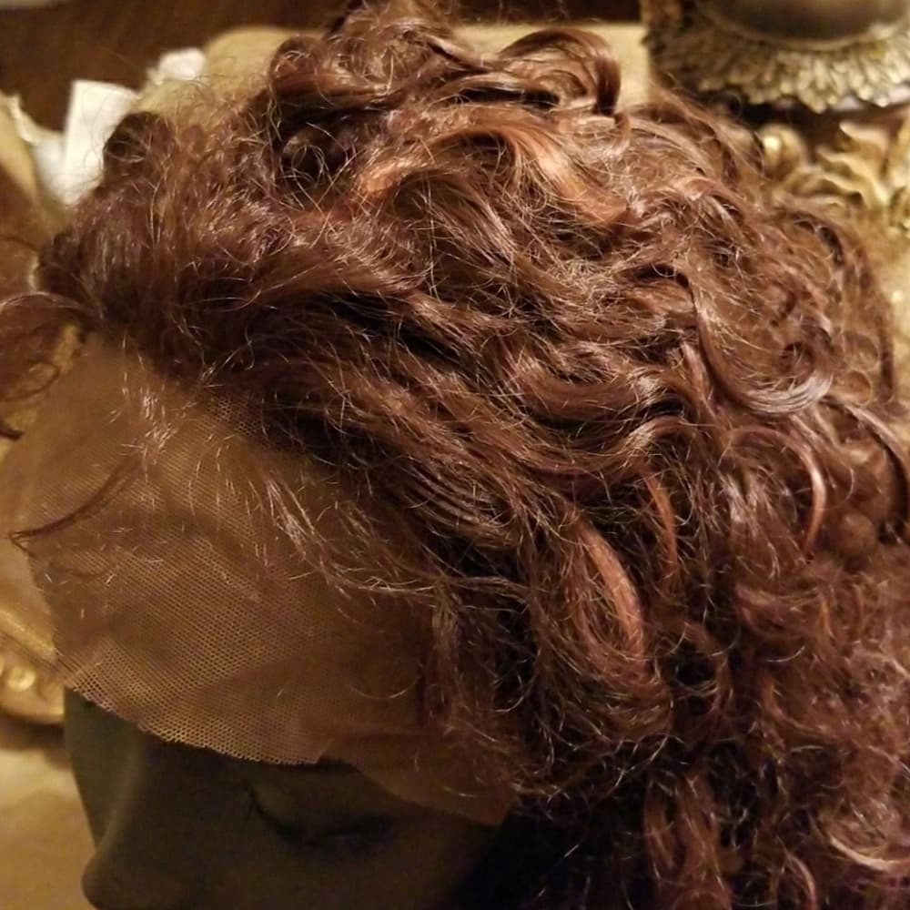 Brown Curly Lace Front Wig 20inches - Thumbnail 5