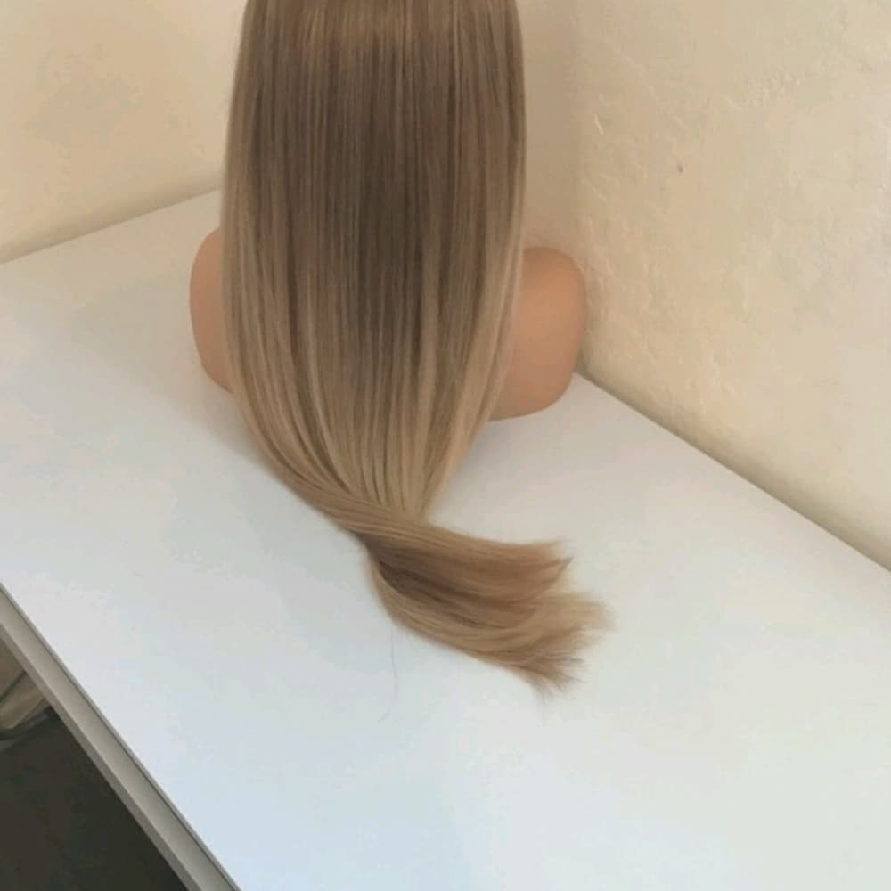 Ash Blonde Lacefront Wig - Thumbnail 3