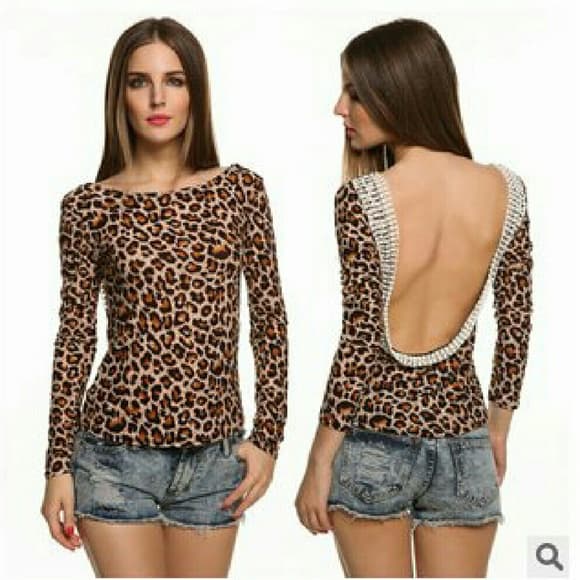Beautiful Leopard Print Top - Thumbnail 3