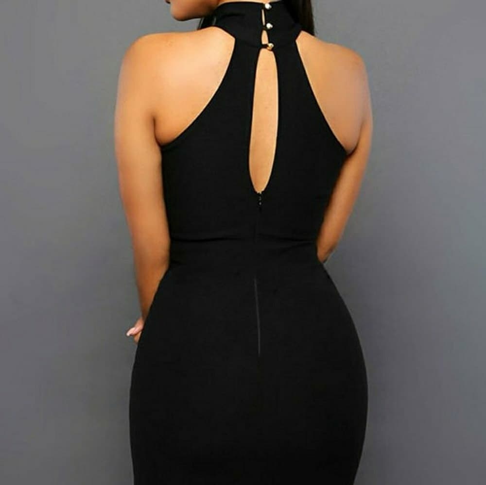 Black Beauty Peep Hole Dress - Thumbnail 4