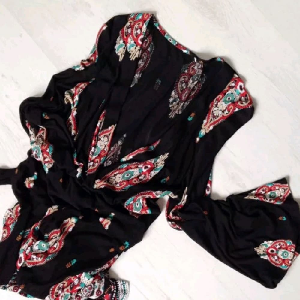 Black Exotic Mini Cocktail Dress - Thumbnail 4