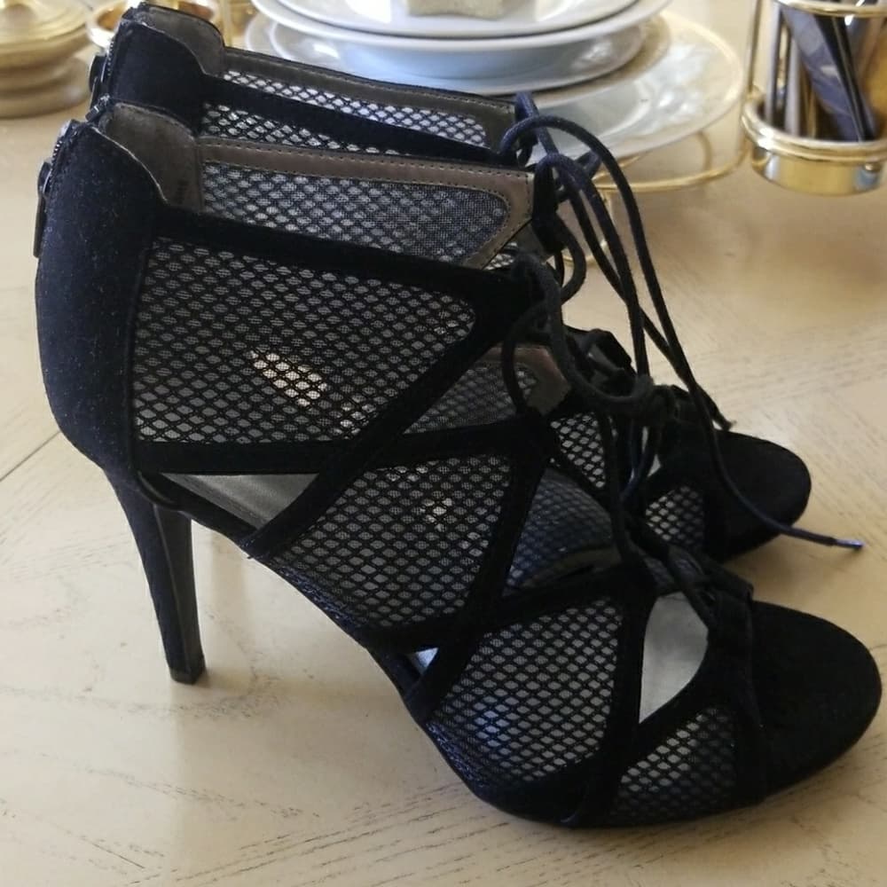 Black Netting Beauty Shoes - Thumbnail 3
