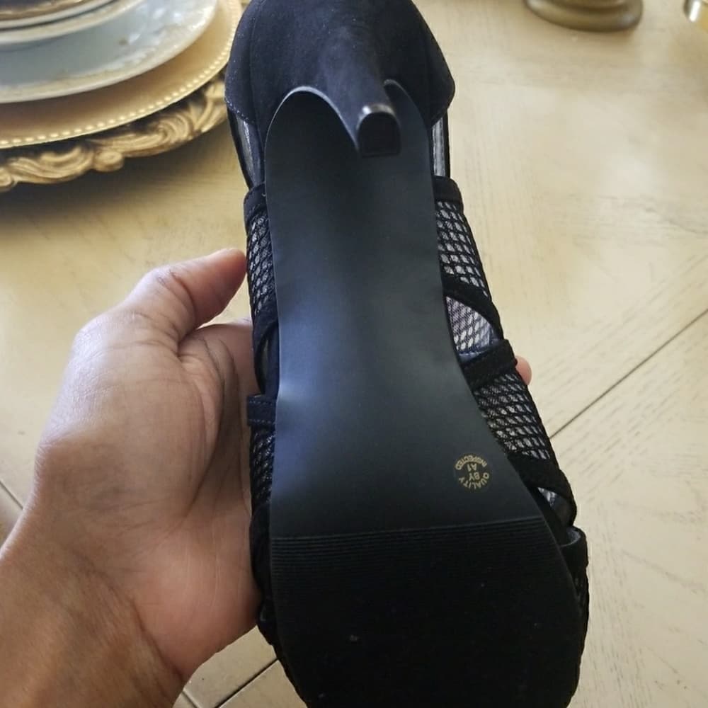 Black Netting Beauty Shoes - Thumbnail 4
