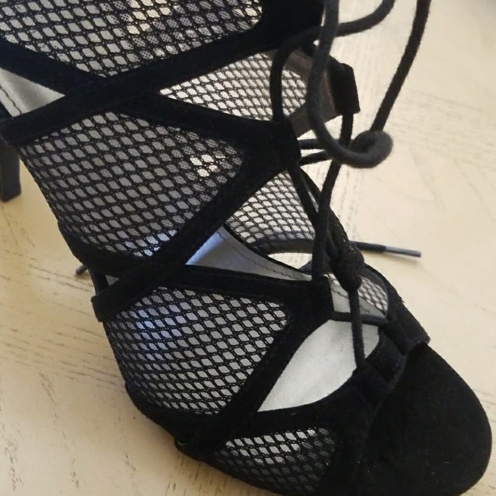 Black Netting Beauty Shoes - Thumbnail 6