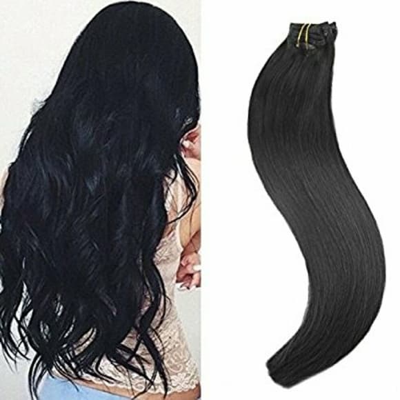 Black Full Head Clip in Extension - Thumbnail 3