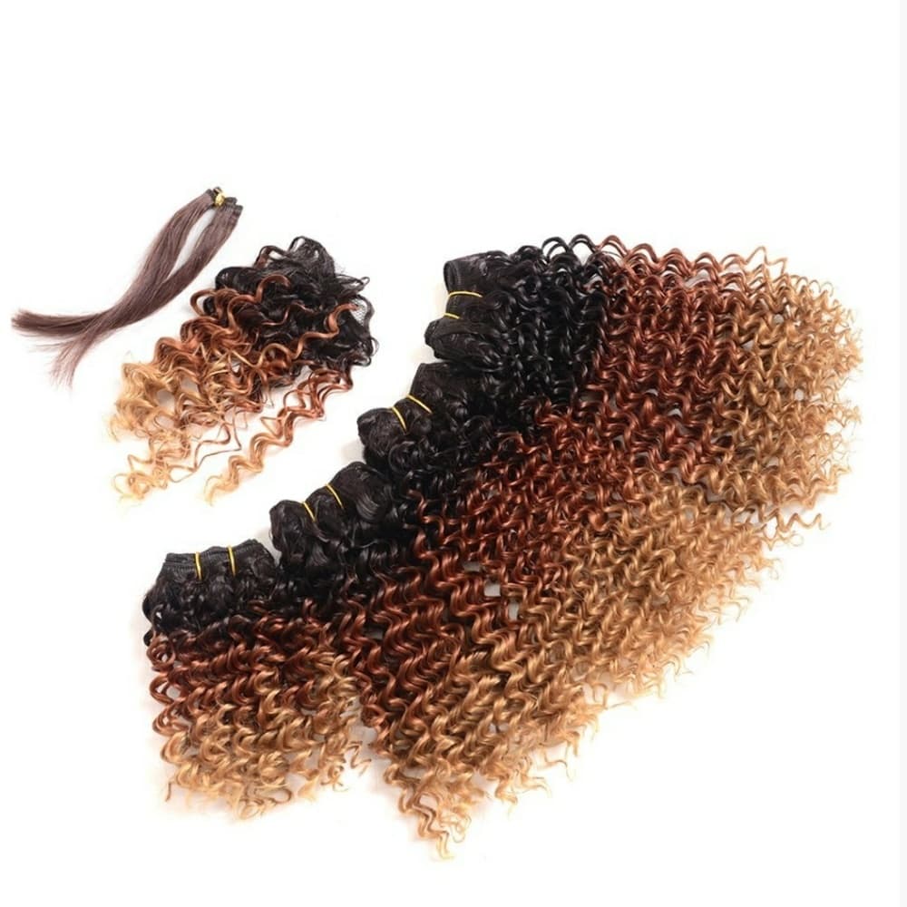 Ombre Blonde Curly Hair 4 Bundles - Thumbnail 5