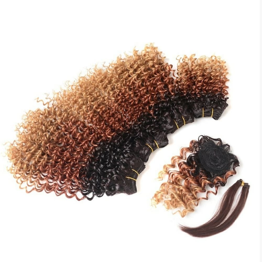 Ombre Blonde Curly Hair 4 Bundles - Thumbnail 3