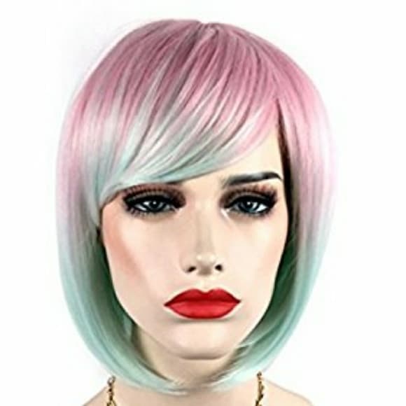 Rose Mint Green Full Wig - Thumbnail 6