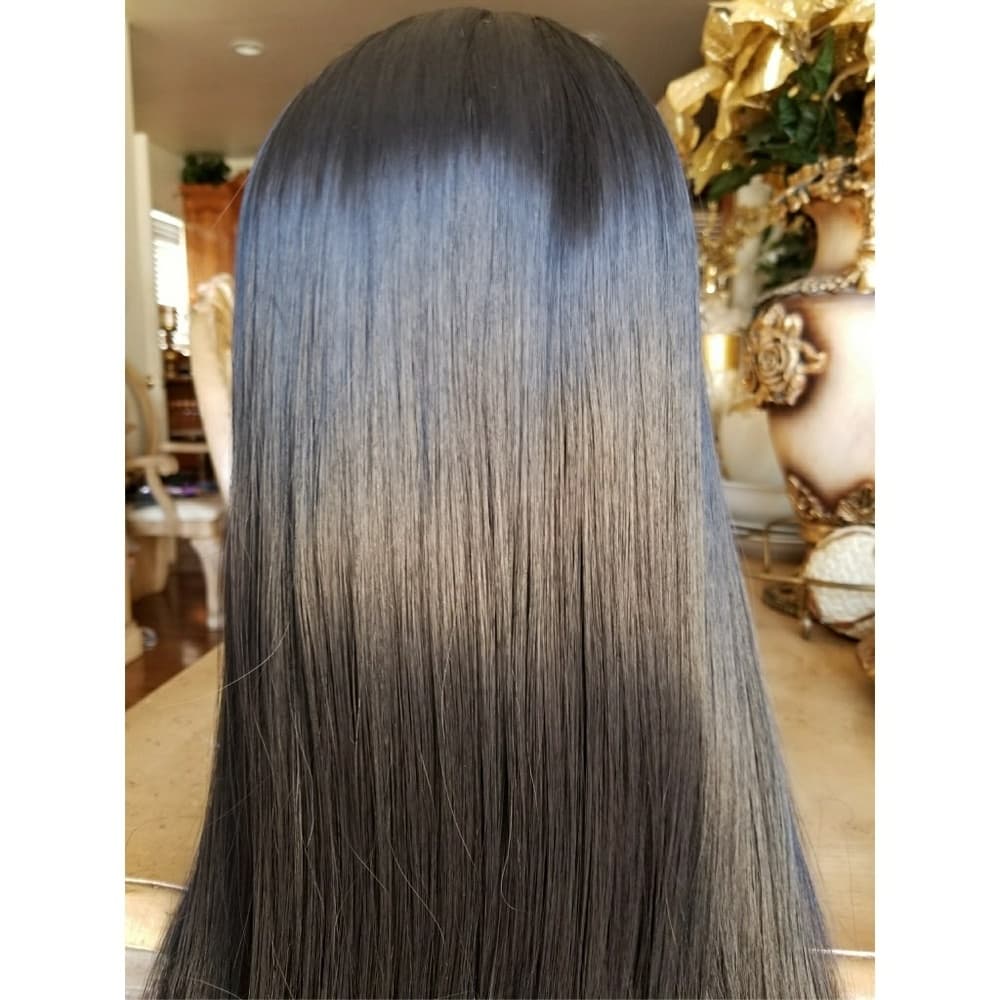 Black Straight Lace front Wig - Thumbnail 3