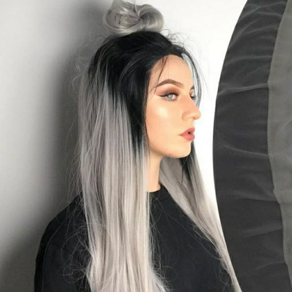 Ombre Black Gray Human Blend - Thumbnail 3