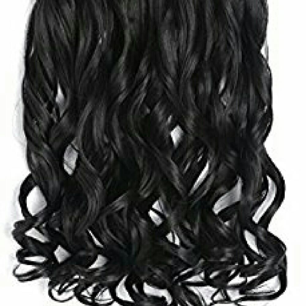 Black Straight One Piece Clip In Extension - Thumbnail 2